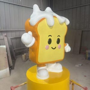 shopping mall bakery decor elf themed bread sculpture outdoor cartoon ornament opening welcome large standing business gift