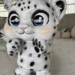cartoon tiger sculpture life size artistic animal resin sculpture for holiday decoration cartoon shopping mall children park large floor ornament