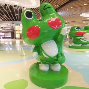life size frog figurine hand painted resin sculpture floor standing ornaments for shopping mall hot pot restaurant welcome decor