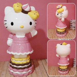 life size pink cat hello kitty resin sculpture hand painted artistic cartoon theme shopping mall large floor ornaments b&b decoration photo
