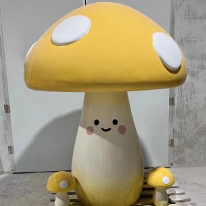 life size mushroom resin sculpture shopping mall large floor ornaments kindergarten & parent child park decorations