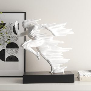 Modern Minimalist Running Motivational Resin Figurine Abstract Creative Soft Decor for Model Home TV Cabinets Business Gift