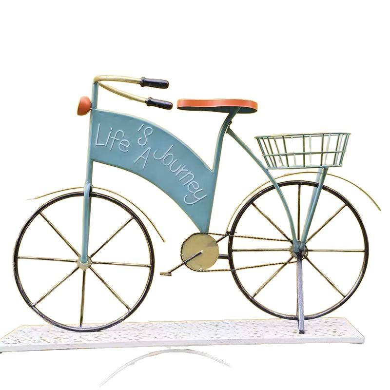 outdoor european style wrought iron bicycle flower rack creative courtyard window display decoration home bicycle ornament