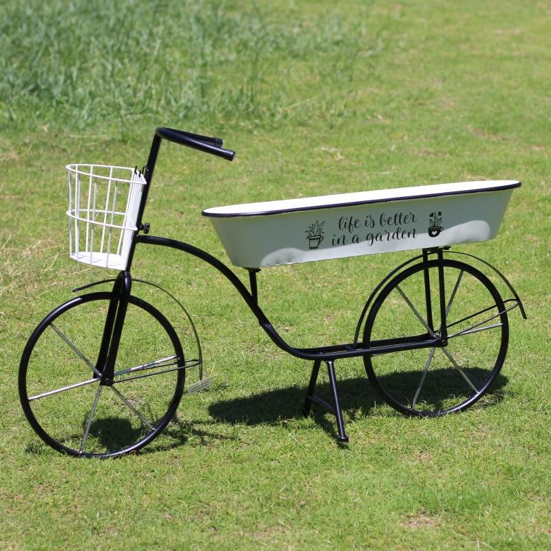 Creative Wrought Iron Flower Stands Bicycle Flower Pot Racks Irregularly Shaped Metal Flower Pots Garden Outdoor Decorations