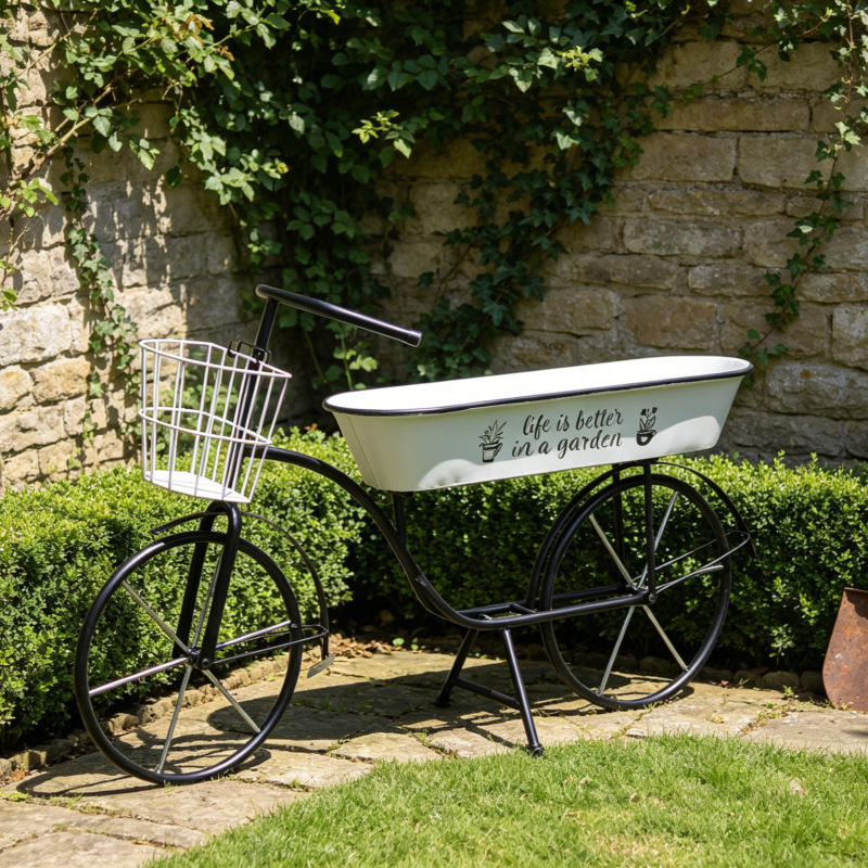 Creative Wrought Iron Flower Stands Bicycle Flower Pot Racks Irregularly Shaped Metal Flower Pots Garden Outdoor Decorations