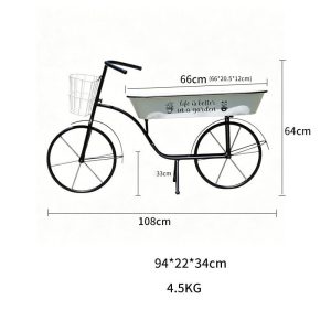 Creative Wrought Iron Flower Stands Bicycle Flower Pot Racks Irregularly Shaped Metal Flower Pots Garden Outdoor Decorations