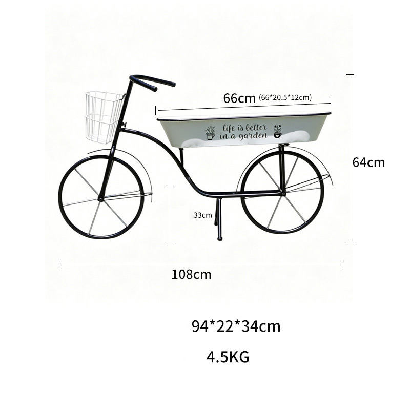 Creative Wrought Iron Flower Stands Bicycle Flower Pot Racks Irregularly Shaped Metal Flower Pots Garden Outdoor Decorations
