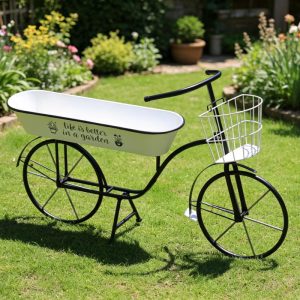 Creative Wrought Iron Flower Stands Bicycle Flower Pot Racks Irregularly Shaped Metal Flower Pots Garden Outdoor Decorations