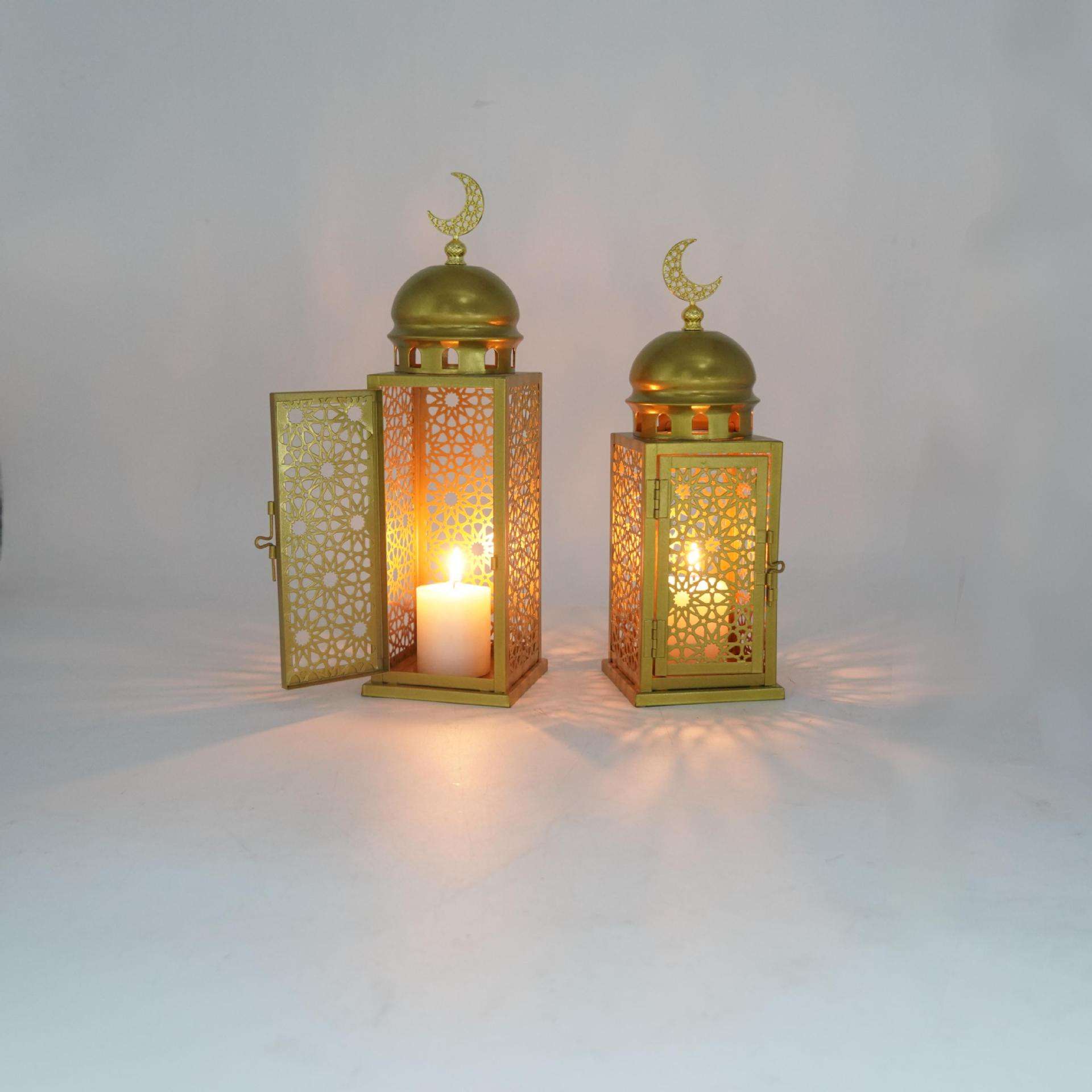 Moroccan Gold Star Moon Wrought Iron Candlestick Middle Eastern Arabic-Style Festive Table Decoration Creative Metal Craft - Image 5