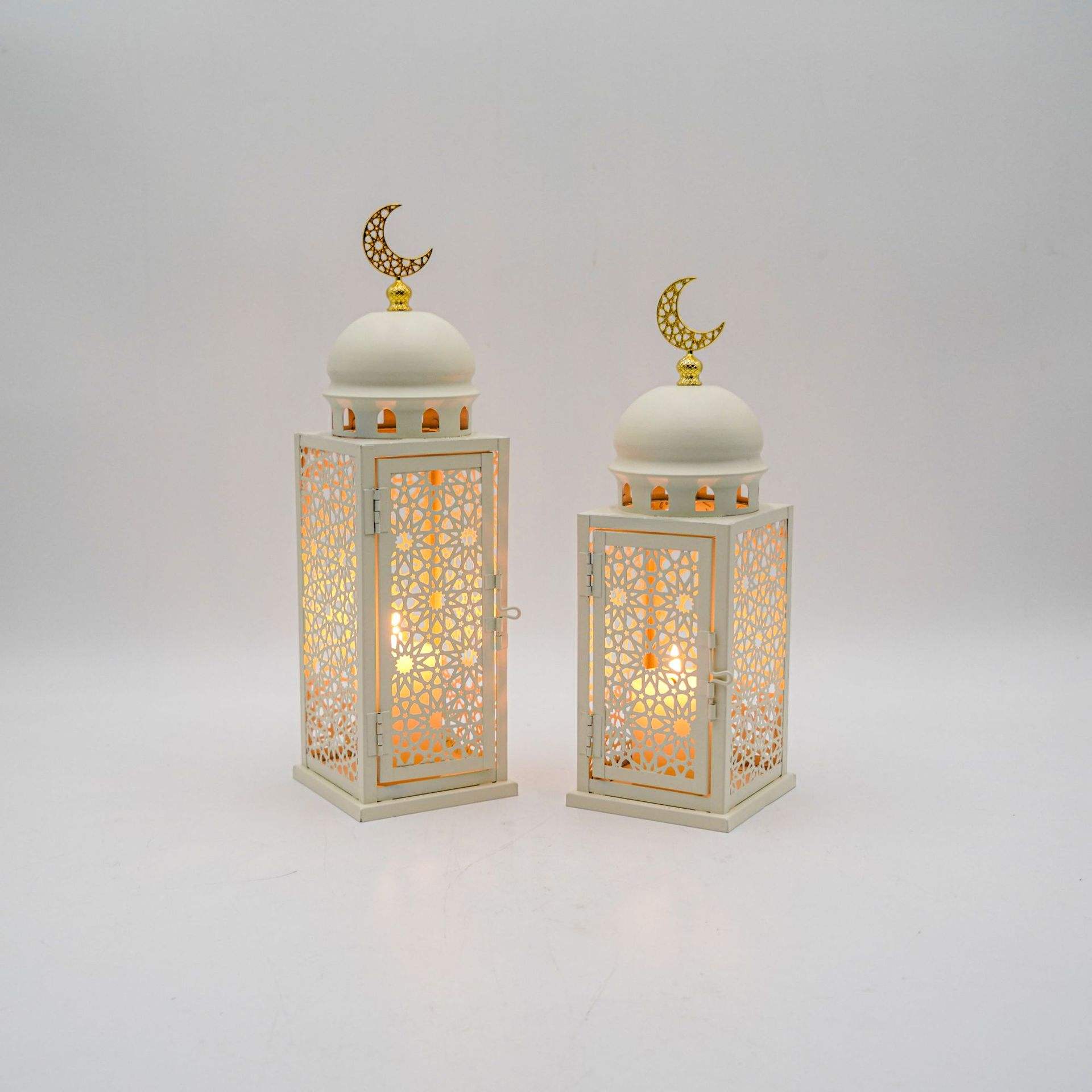 Moroccan Gold Star Moon Wrought Iron Candlestick Middle Eastern Arabic-Style Festive Table Decoration Creative Metal Craft - Image 3