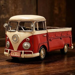 Retro T1 Pickup Truck Metal Model Wrought Iron Model Car Home Wine Cabinet Entryway Decoration Gift Creative Metal Crafts