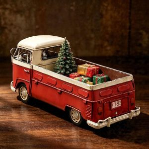 Retro T1 Pickup Truck Metal Model Wrought Iron Model Car Home Wine Cabinet Entryway Decoration Gift Creative Metal Crafts