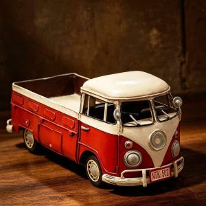 Retro T1 Pickup Truck Metal Model Wrought Iron Model Car Home Wine Cabinet Entryway Decoration Gift Creative Metal Crafts