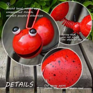 Cast Metal Ant Figurine Creative Small Insect Animal Model Ornaments for Garden Park Lawn Yard Decor High-quality Metal Crafts