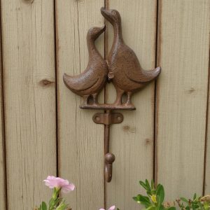Creative Metal Crafts Cast Iron Duck Hooks Cute Creative Animal-Shaped Coat Racks Sturdy Durable for Homes Gardens Hotels Patios