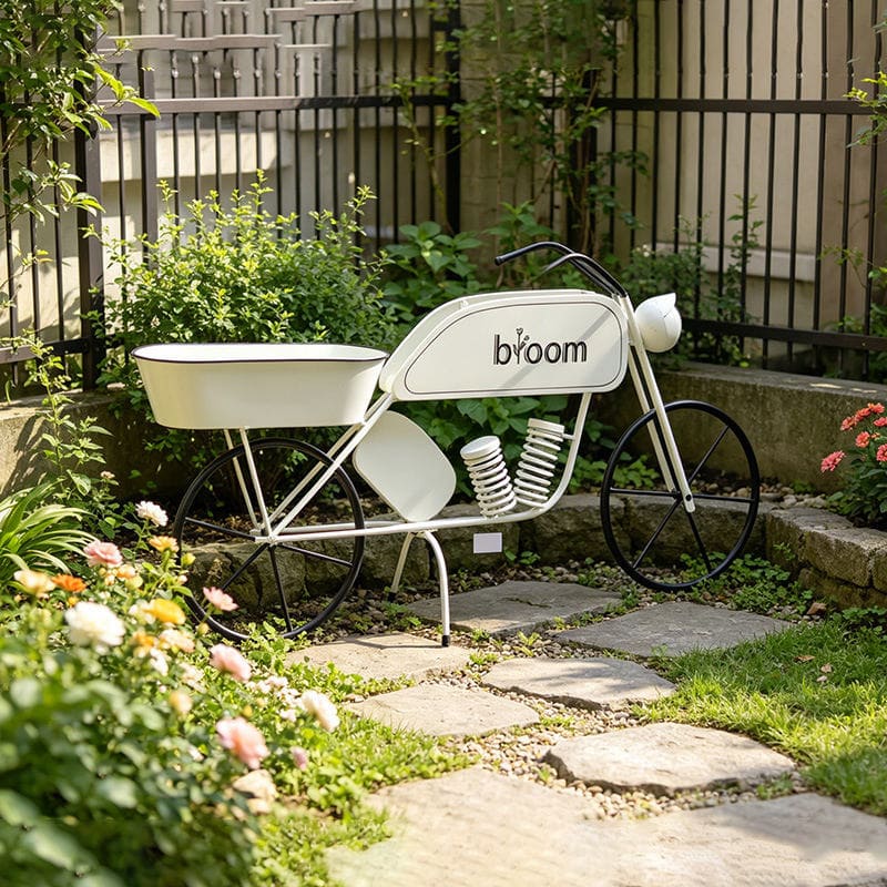 Hot-Selling New Wrought Iron Flower Stand Bicycle Flower Pot Stand Garden Outdoor Patio Decorations Ornaments Photography Props - Image 6