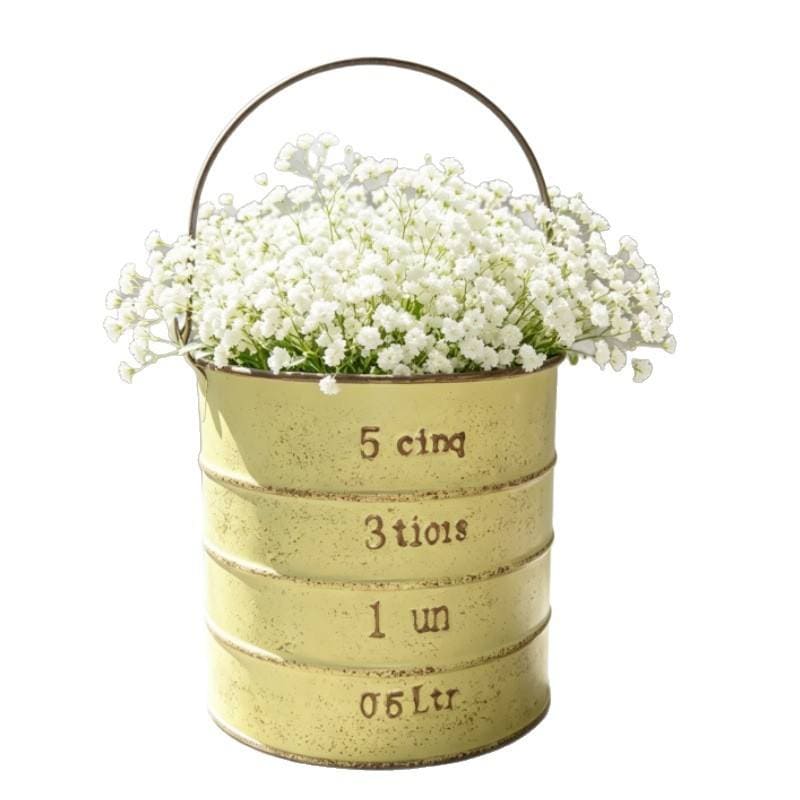 French-Style Vintage Distressed Metal Flower Pot Creative Patterned Flower Bucket Balcony Garden Decor Gardening Accessory - Image 3
