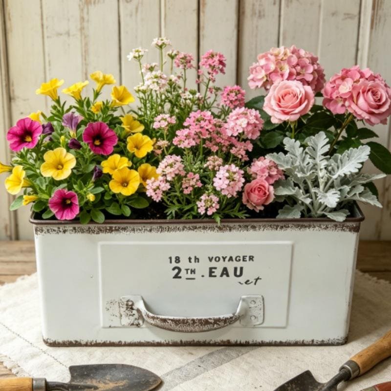 Rectangular Drawer-Style Wrought Iron Flower Pot Succulent Planter Box Garden Balcony Decoration Gardening Supplies Storage - Image 6
