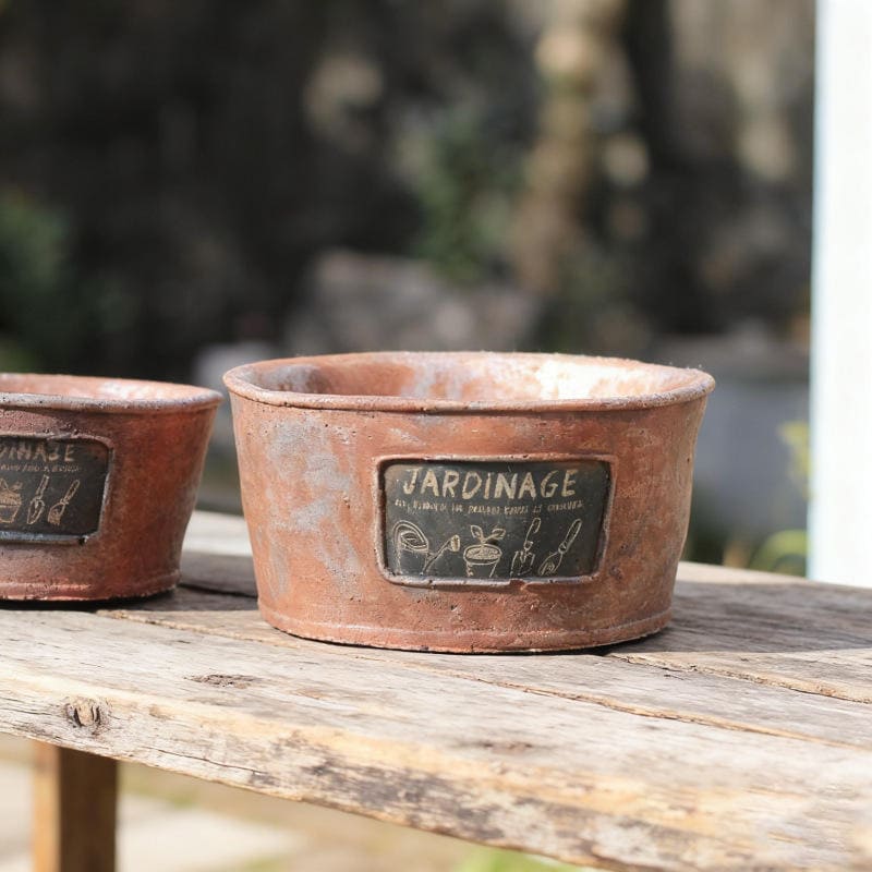 Retro European-Style Cement Flower Pots Distressed Coffee Cups Flower Buckets Classic Small Flower Pots Creative Garden Decor - Image 5