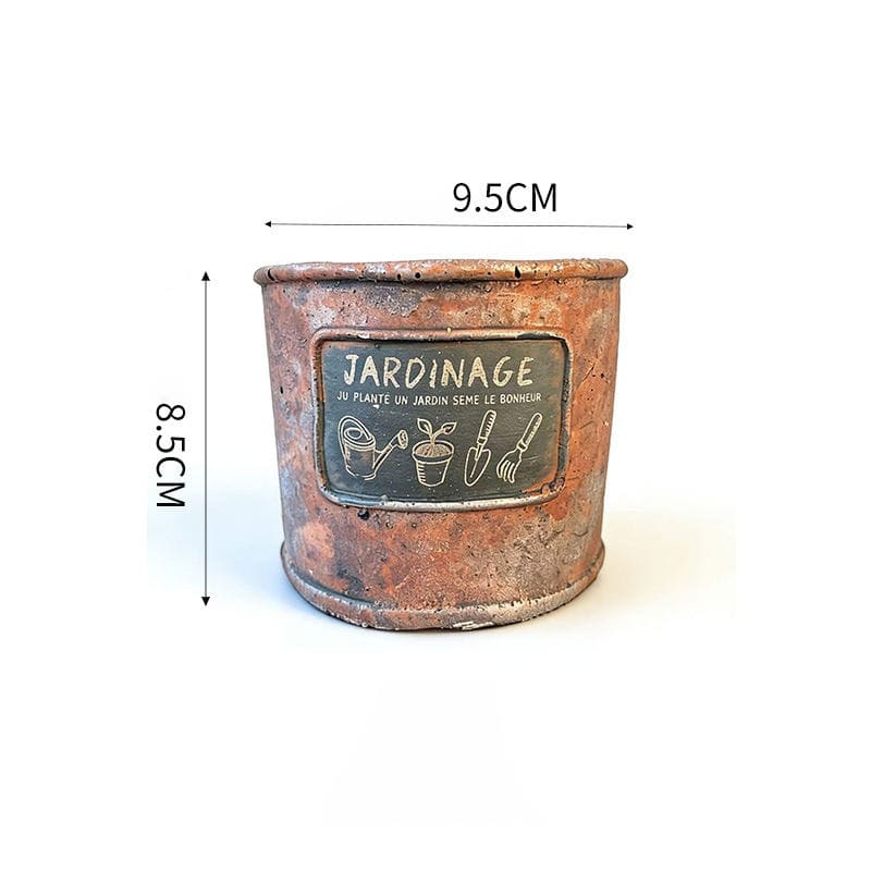 Retro European-Style Cement Flower Pots Distressed Coffee Cups Flower Buckets Classic Small Flower Pots Creative Garden Decor - Image 4