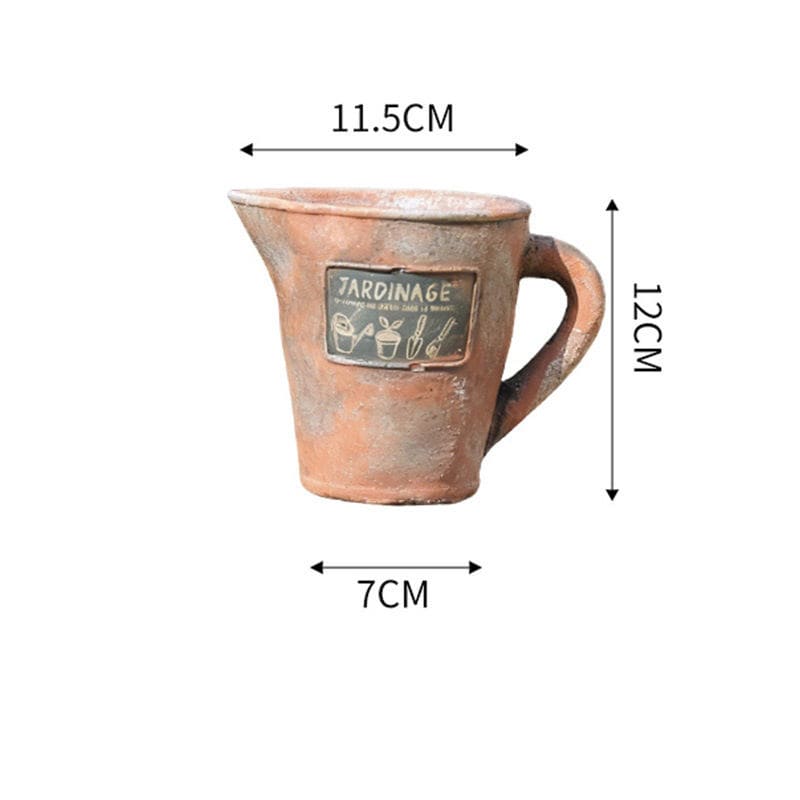 Retro European-Style Cement Flower Pots Distressed Coffee Cups Flower Buckets Classic Small Flower Pots Creative Garden Decor - Image 3