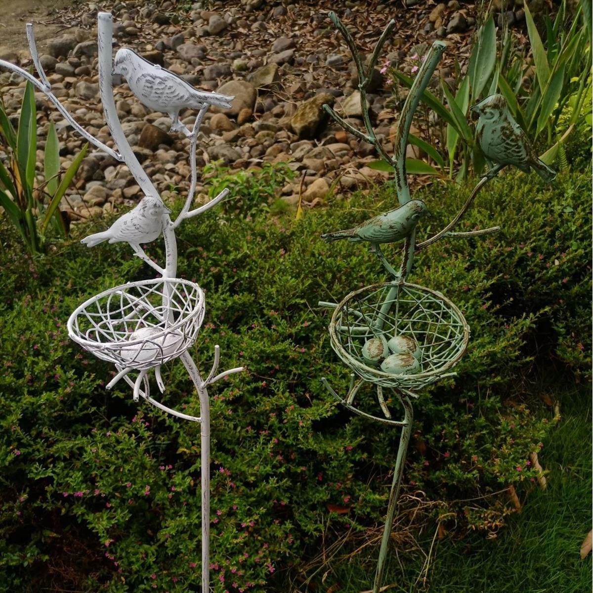 Retro Wrought Iron Floor-Standing Bird's Nest Creative Metal Bracket Outdoor Courtyard Garden Decoration Wholesale Metal Crafts - Image 3