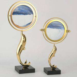 Luxurious Creative Brass Sand Art Ornament Dolphin Alloy Artwork Modern Home Living Room TV Cabinet Ornament New Metal Crafts