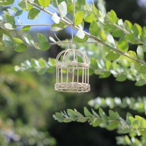 Miniature Metal Birdcage Openwork Iron Decorative Piece Diy Hanging Ornament for Garden Plants Creative Prop Hanging Metal Craft